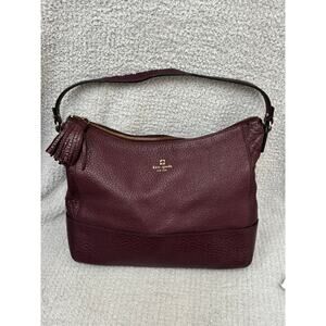 Kate Spade Purple Pebbled Leather Hobo Purse #69330